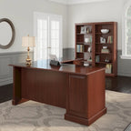 Scrivania ad angolo per computer e set libreria Saratoga di Bush Furniture