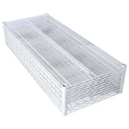 Scaffale a 6 ripiani in filo metallico nero/bianco/cromato con ruote, montaggio a 1 persona