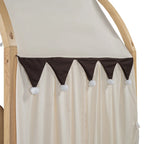 Letto a piattaforma in legno massiccio a forma di casetta, letto Montessori a terra con tetto ad arco e letto estraibile per bambine e bambini