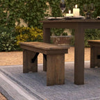 Panca da fattoria pieghevole antica in pino massiccio rustico, 40 x 12