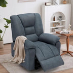 Poltrona reclinabile elettrica alzapersona in similpelle grigia/beige/marrone/blu con massaggio e porta USB, 1 posto