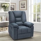 Poltrona reclinabile elettrica alzapersona in similpelle grigia/beige/marrone/blu con massaggio e porta USB, 1 posto