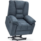 Poltrona reclinabile elettrica alzapersona in similpelle grigia/beige/marrone/blu con massaggio e porta USB, 1 posto