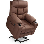 Poltrona reclinabile elettrica alzapersona in similpelle grigia/beige/marrone/blu con massaggio e porta USB, 1 posto