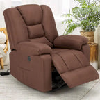 Poltrona reclinabile elettrica alzapersona in similpelle grigia/beige/marrone/blu con massaggio e porta USB, 1 posto