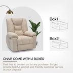 Poltrona reclinabile elettrica alzapersona in similpelle grigia/beige/marrone/blu con massaggio e porta USB, 1 posto
