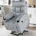 Poltrona reclinabile elettrica alzapersona in similpelle grigia/beige/marrone/blu con massaggio e porta USB, 1 posto