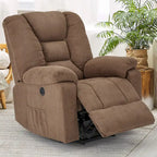 Poltrona reclinabile elettrica alzapersona in similpelle grigia/beige/marrone/blu con massaggio e porta USB, 1 posto