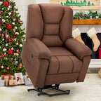 Poltrona reclinabile elettrica alzapersona in similpelle grigia/beige/marrone/blu con massaggio e porta USB, 1 posto