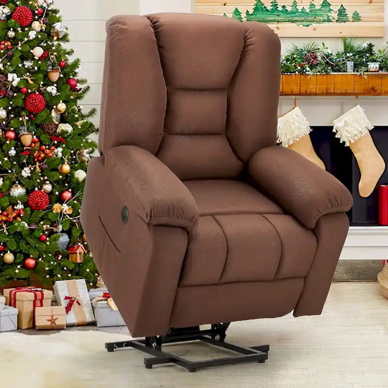 Poltrona reclinabile elettrica alzapersona in similpelle grigia/beige/marrone/blu con massaggio e porta USB, 1 posto