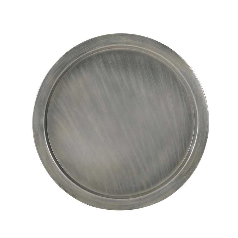 Tavolino da caffè a clessidra in ferro anticato spazzolato – Argento / Bronzo / Oro, Posti 1