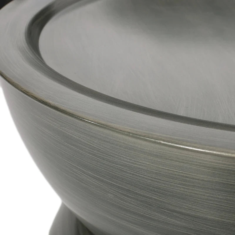 Tavolino da caffè a clessidra in ferro anticato spazzolato – Argento / Bronzo / Oro, Posti 1
