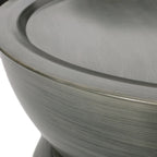 Tavolino da caffè a clessidra in ferro anticato spazzolato – Argento / Bronzo / Oro, Posti 1