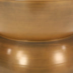 Tavolino da caffè a clessidra in ferro anticato spazzolato – Argento / Bronzo / Oro, Posti 1
