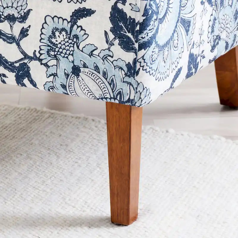 Poltrona con Fantasia Paisley Blu, Posto Singolo