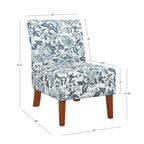 Poltrona con Fantasia Paisley Blu, Posto Singolo