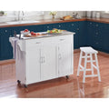 Carrello da cucina Simple Living Addie Rolling con piano in acciaio inossidabile