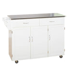 Carrello da cucina Simple Living Addie Rolling con piano in acciaio inossidabile