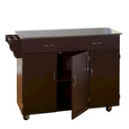 Carrello da cucina Simple Living Addie Rolling con piano in acciaio inossidabile