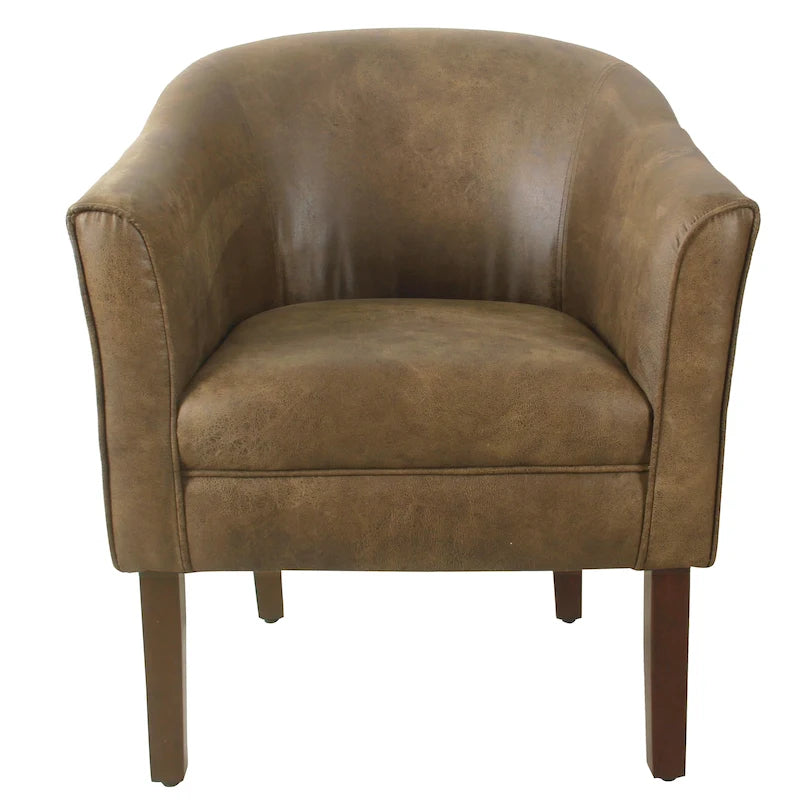 Poltrona Barrel accent imbottita Kingswell di Porch & Den