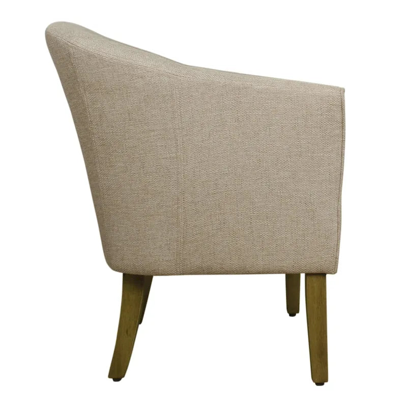 Poltrona Barrel accent imbottita Kingswell di Porch & Den