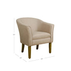 Poltrona Barrel accent imbottita Kingswell di Porch & Den