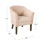 Poltrona Barrel accent imbottita Kingswell di Porch & Den