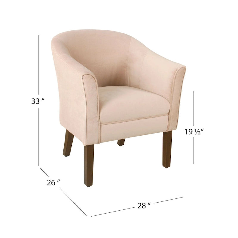 Poltrona Barrel accent imbottita Kingswell di Porch & Den