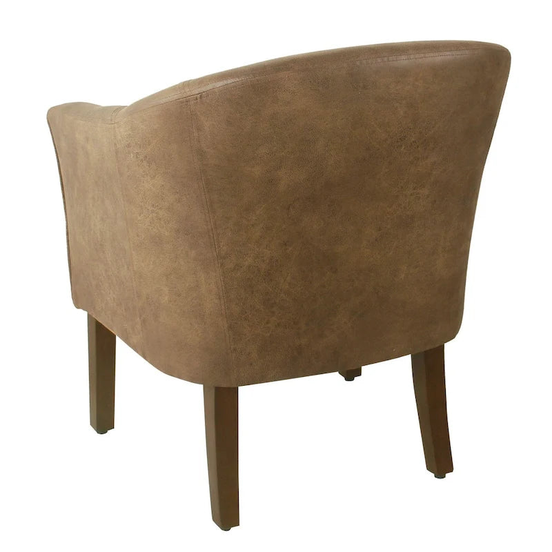 Poltrona Barrel accent imbottita Kingswell di Porch & Den