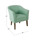 Poltrona Barrel accent imbottita Kingswell di Porch & Den