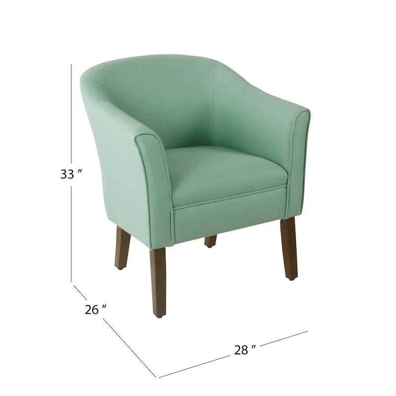 Poltrona Barrel accent imbottita Kingswell di Porch & Den