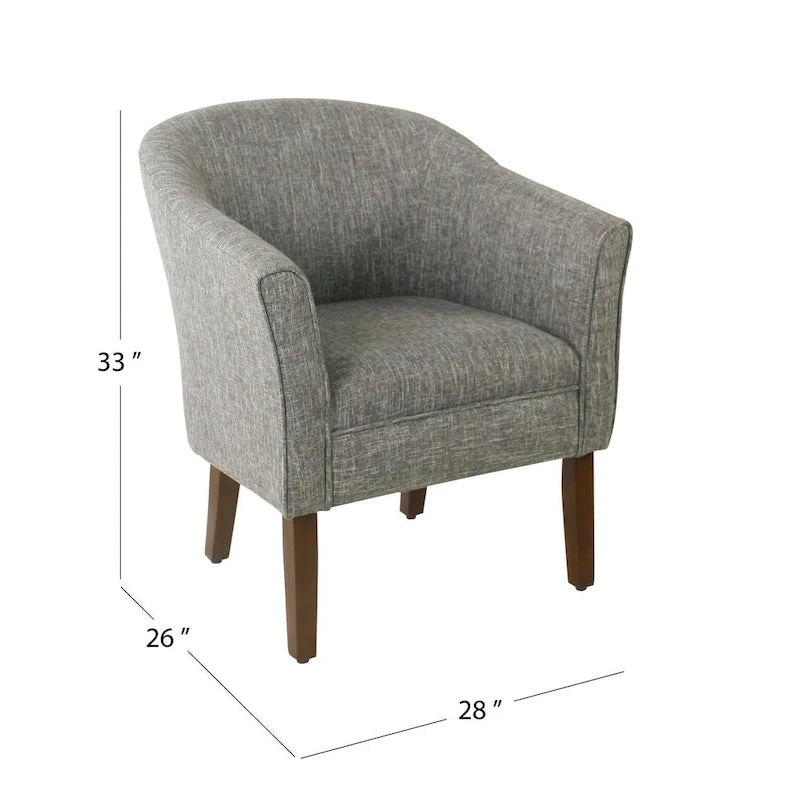 Poltrona Barrel accent imbottita Kingswell di Porch & Den