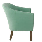 Poltrona Barrel accent imbottita Kingswell di Porch & Den
