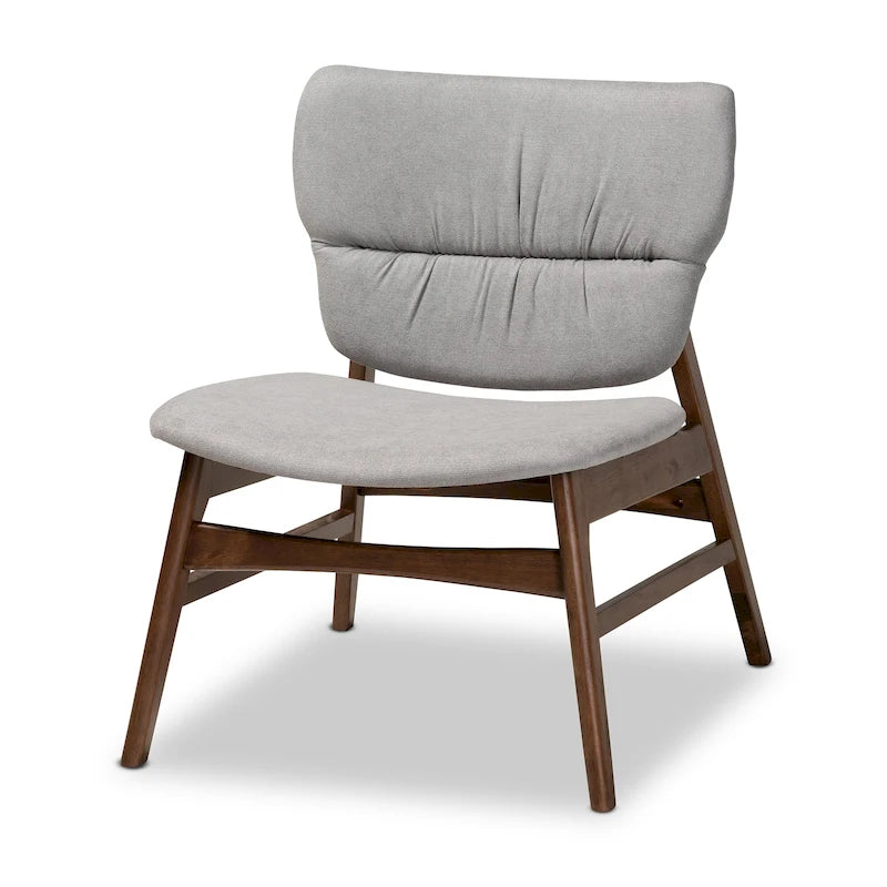 Poltrona Mid-Century con accenti beige/grigi per 1 persona