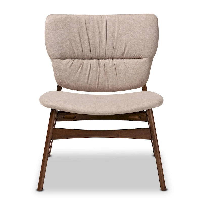 Poltrona Mid-Century con accenti beige/grigi per 1 persona
