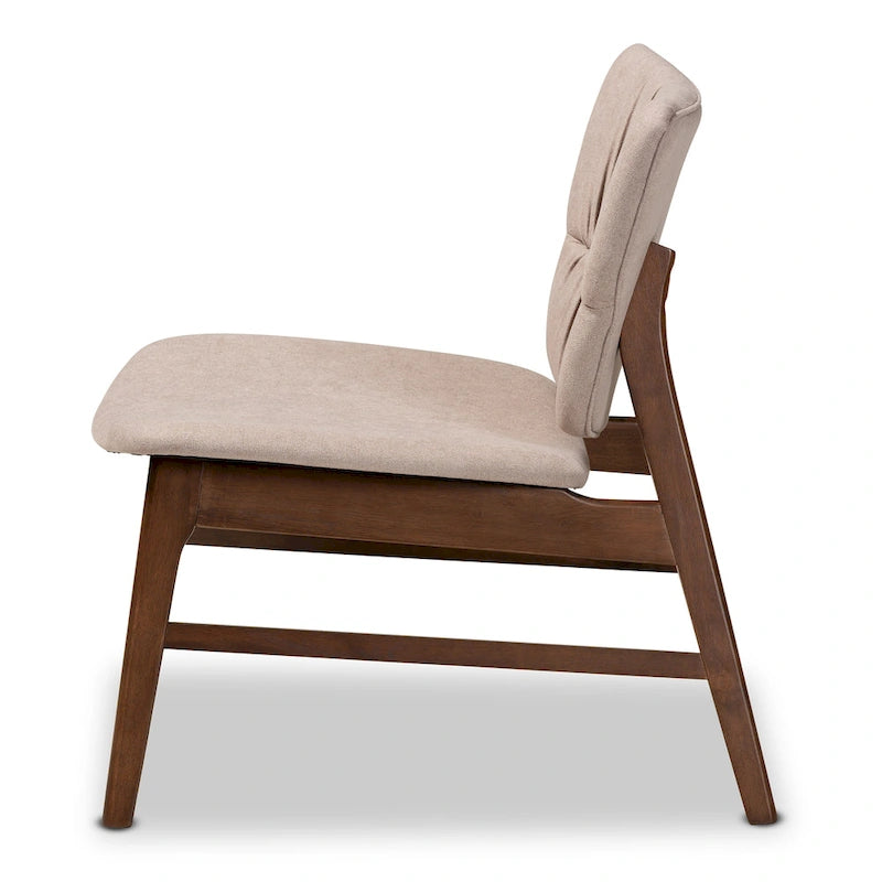 Poltrona Mid-Century con accenti beige/grigi per 1 persona
