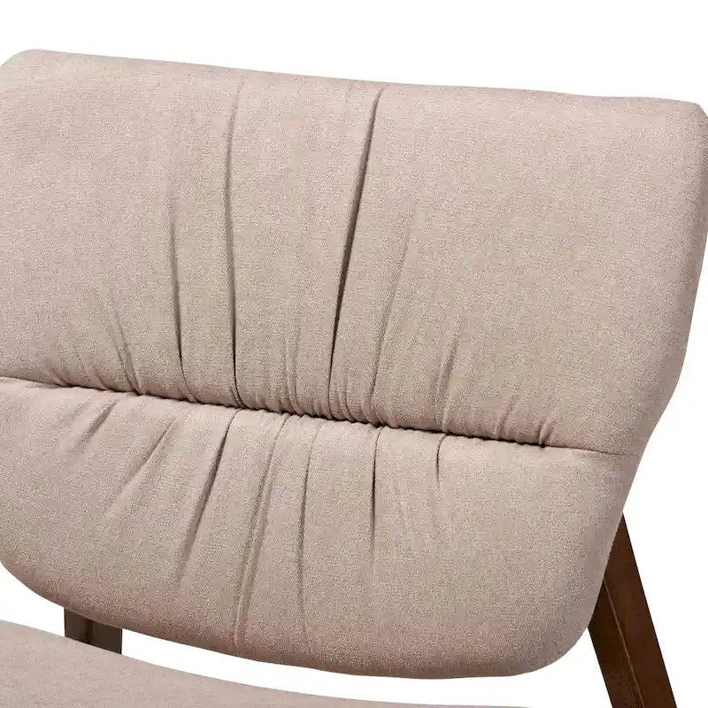 Poltrona Mid-Century con accenti beige/grigi per 1 persona