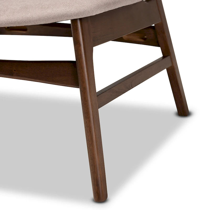 Poltrona Mid-Century con accenti beige/grigi per 1 persona