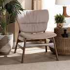 Poltrona Mid-Century con accenti beige/grigi per 1 persona