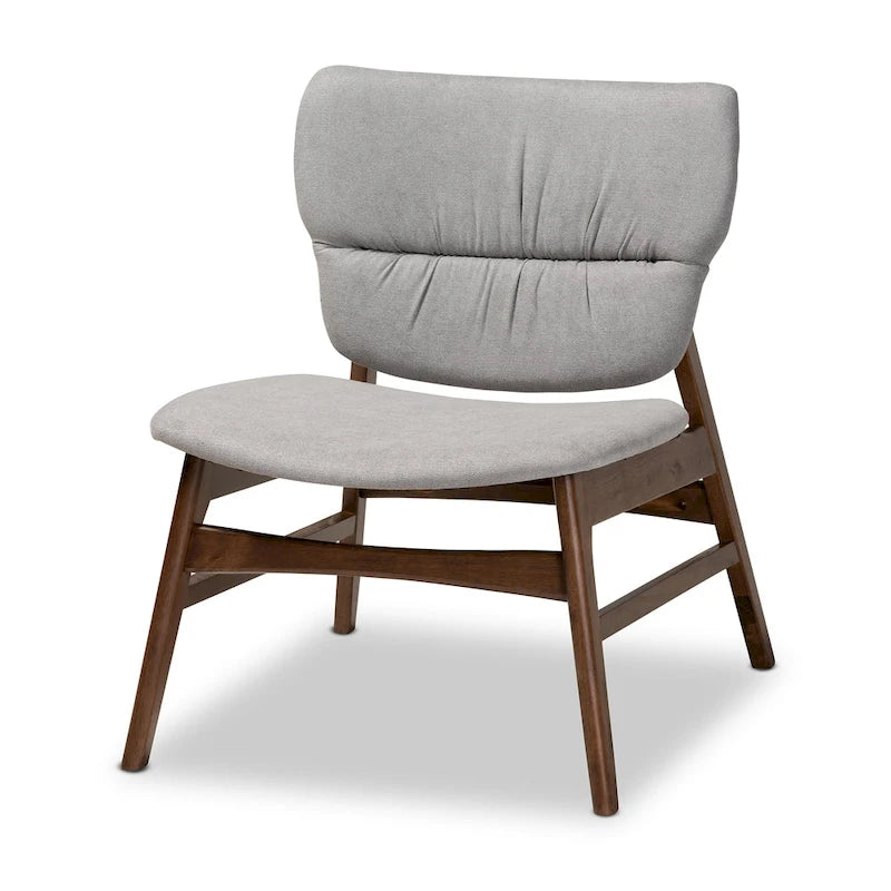 Poltrona Mid-Century con accenti beige/grigi per 1 persona