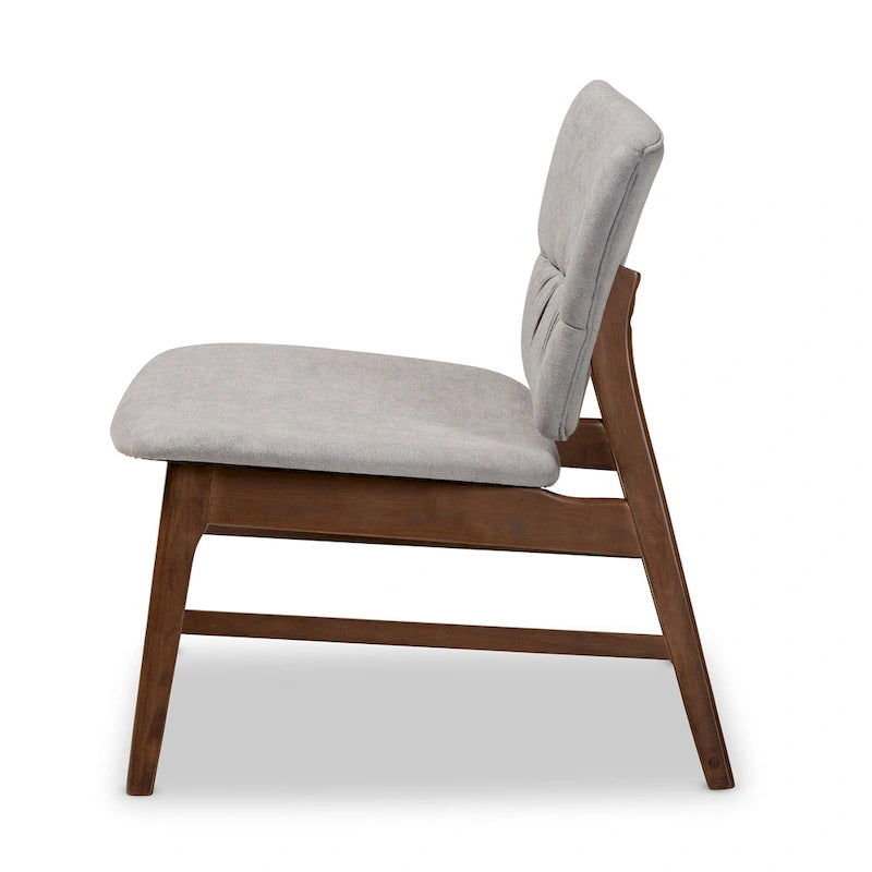 Poltrona Mid-Century con accenti beige/grigi per 1 persona
