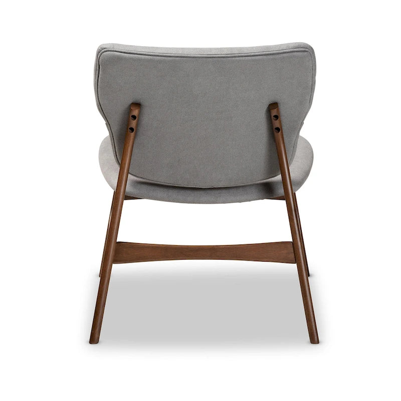 Poltrona Mid-Century con accenti beige/grigi per 1 persona