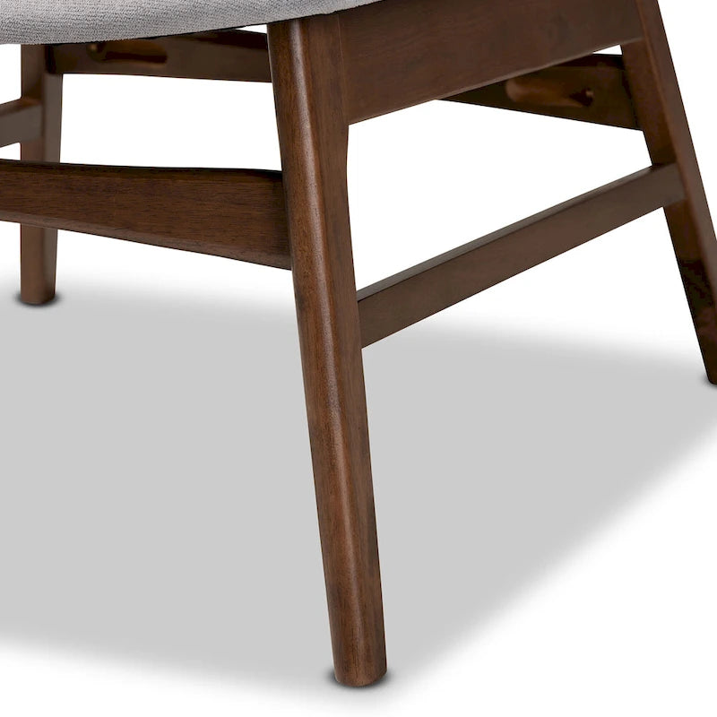 Poltrona Mid-Century con accenti beige/grigi per 1 persona