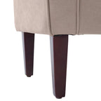 Panca Pouf Contenitore in Tessuto Blu Scuro / Grigio / Beige con Braccioli Arrotondati, 2-3 Posti