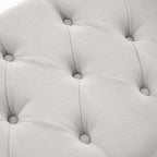 Panca Pouf Contenitore in Tessuto Blu Scuro / Grigio / Beige con Braccioli Arrotondati, 2-3 Posti