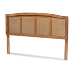 Testata del letto Carson Carrington Ugglom in legno e rattan sintetico