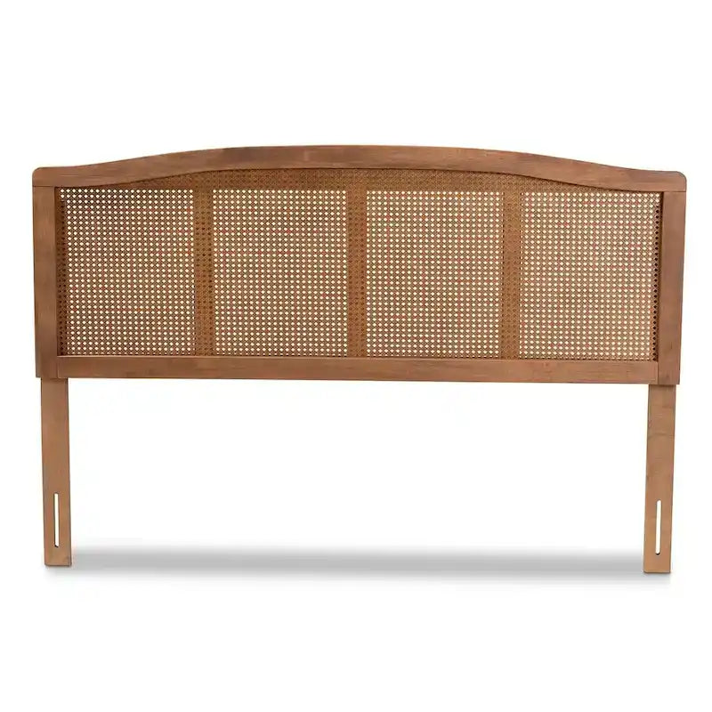 Testata del letto Carson Carrington Ugglom in legno e rattan sintetico