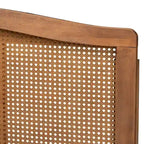 Testata del letto Carson Carrington Ugglom in legno e rattan sintetico