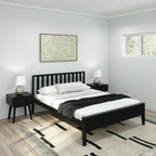 Letto matrimoniale moderno Plank and Beam con testiera a doghe