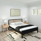 Letto matrimoniale moderno Plank and Beam con testiera a doghe